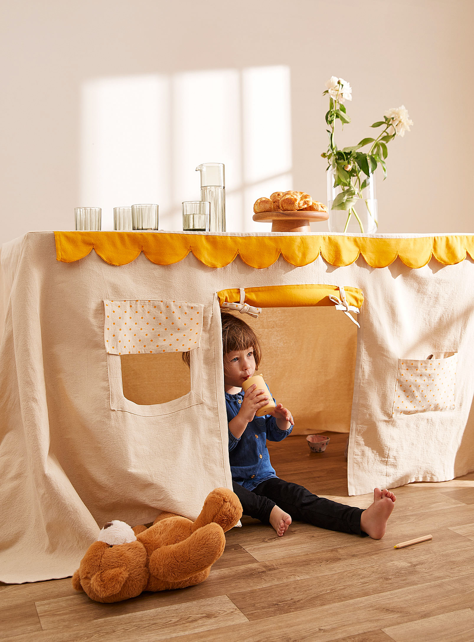 Simons Maison - Little house recycled cotton tablecloth