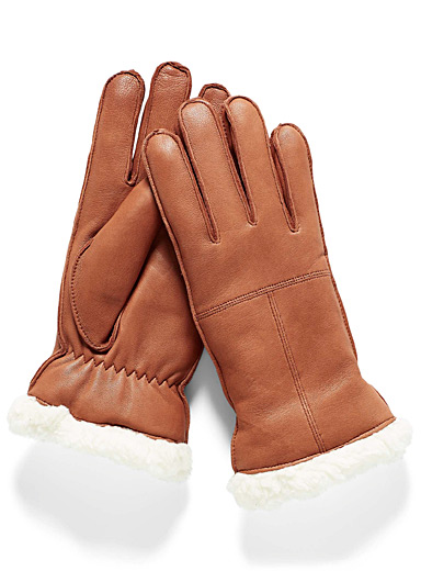 Le gant cuir chauffe-poignet côtelé, Simons, Magasinez des Gants et  Mitaines en Cuir et Suède pour Femme