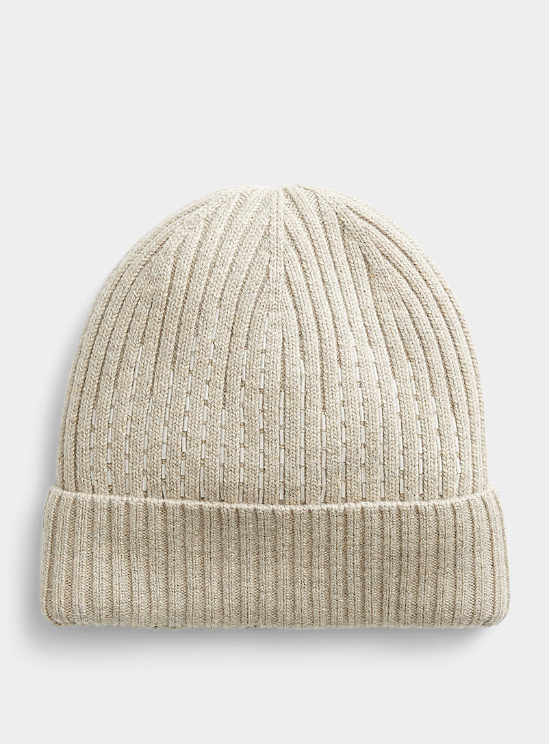 Brume Sand Tube pearl ribbed tuque for women