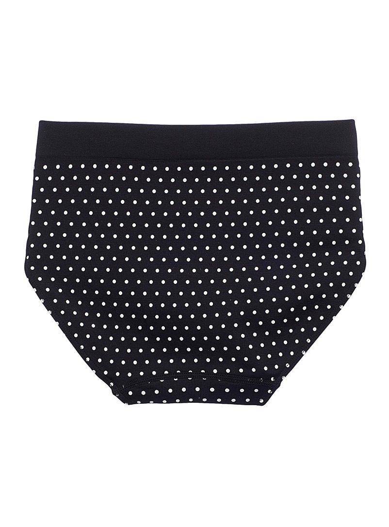 Miiyu: La classique &eacute;chancr&eacute;e taille haute Nylon Blanc et noir pour femme