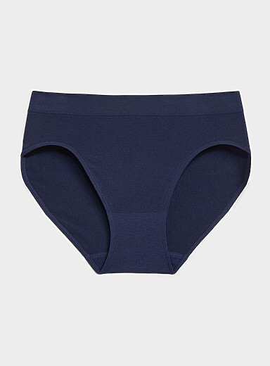 Miiyu: La classique &eacute;chancr&eacute;e taille haute Nylon Bleu marine - Bleu nuit pour femme