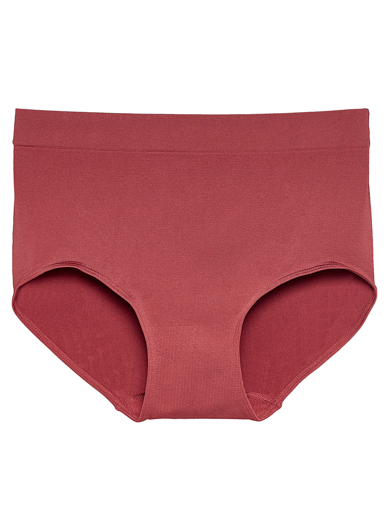 Miiyu Ruby Red Colourful high-waisted microfibre hipster for women