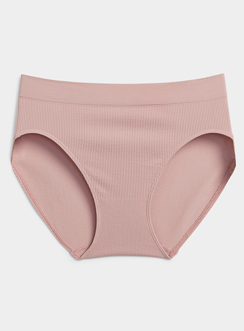 Miiyu Pink Mini-ribbing high-cut bikini panty for women
