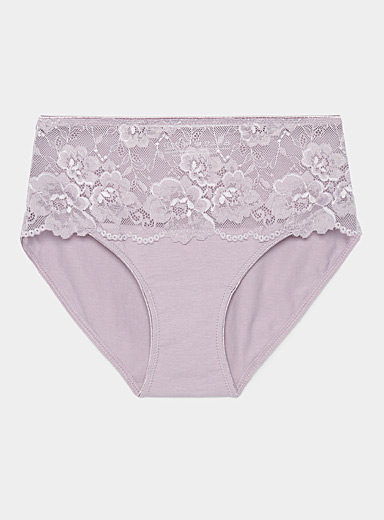 Sheer floral band high-waist classic hipster Cotton product image 4