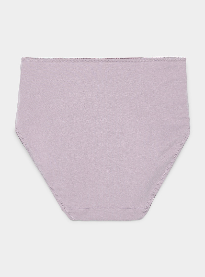 Miiyu: La classique &eacute;chancr&eacute;e taille haute accent dentelle Coton Blanc pour femme