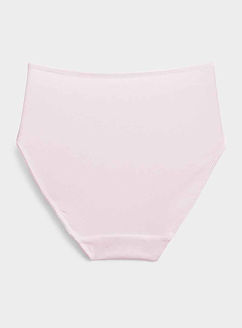Miiyu: La classique &eacute;chancr&eacute;e taille haute accent dentelle Coton Blanc pour femme