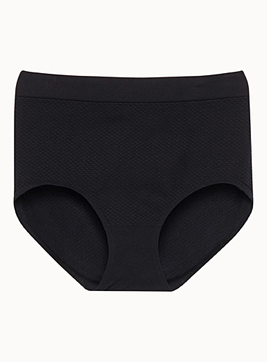 Textured high-waist classic hipster Nylon