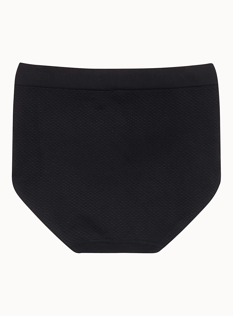 Miiyu: La classique taille haute textur&eacute;e Nylon Blanc pour femme
