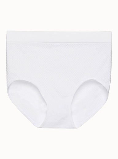 Textured high-waist classic hipster Nylon