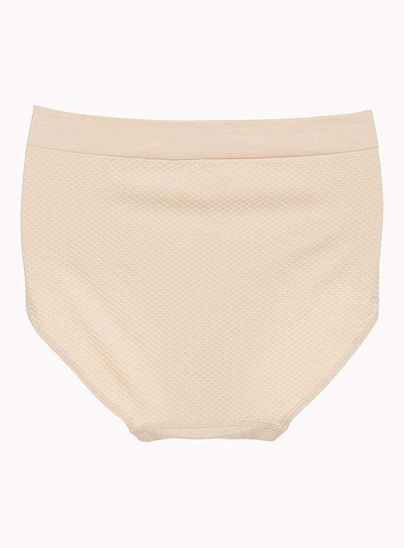 Miiyu: La classique taille haute textur&eacute;e Nylon Blanc pour femme
