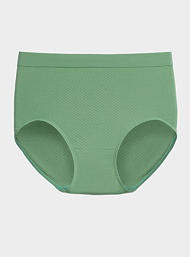 Textured high-waist classic hipster Nylon