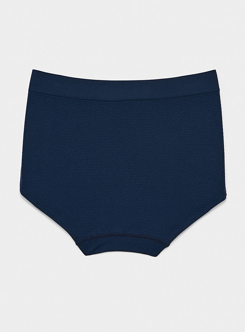 Miiyu: La classique taille haute textur&eacute;e Nylon Blanc pour femme