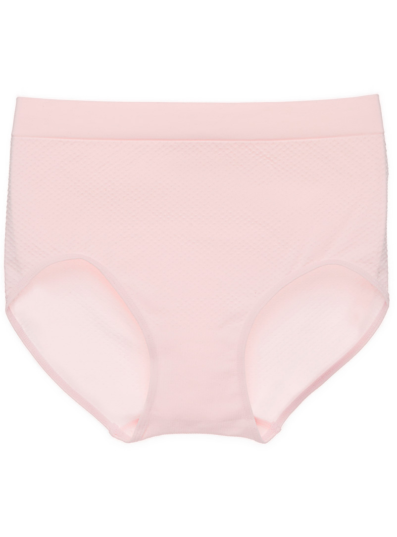 Miiyu Pink Textured high-rise panty for women