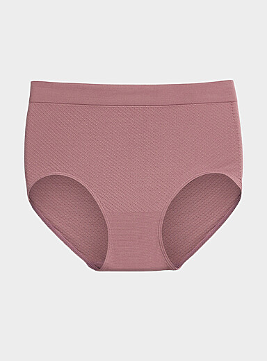 Miiyu: La classique taille haute textur&eacute;e Nylon Mauve pour femme