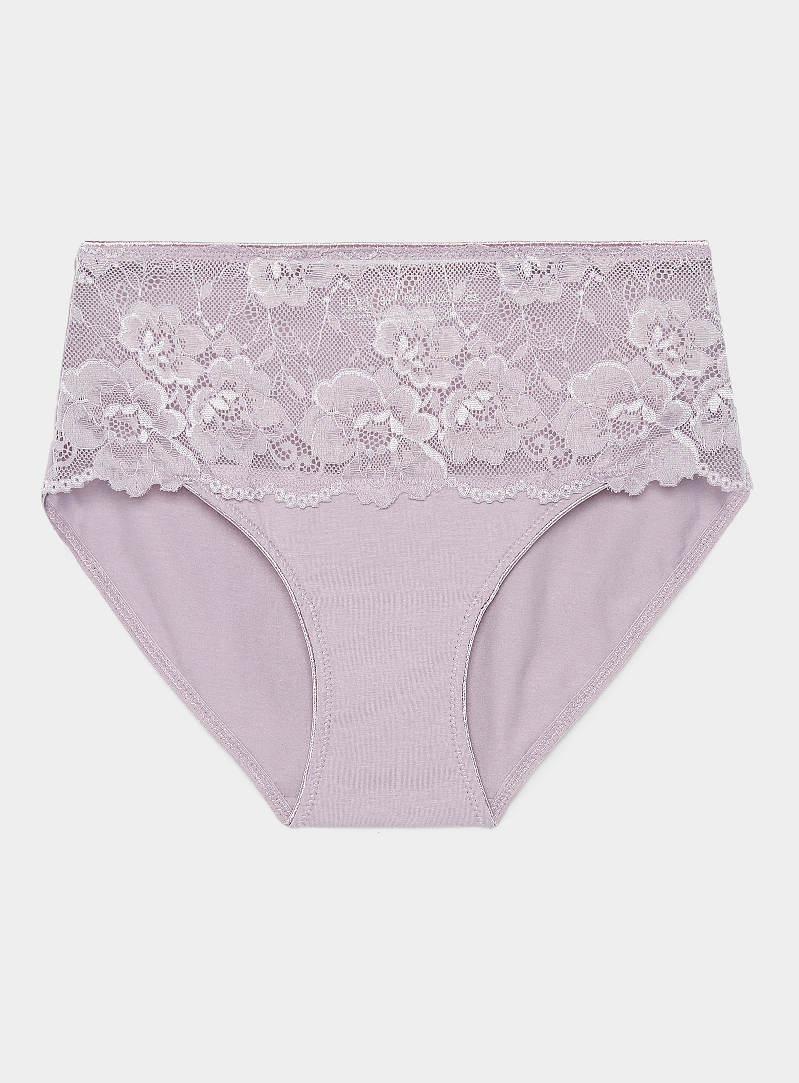 Miiyu - Sheer floral band high-rise (Women, Crimson, LARGE)