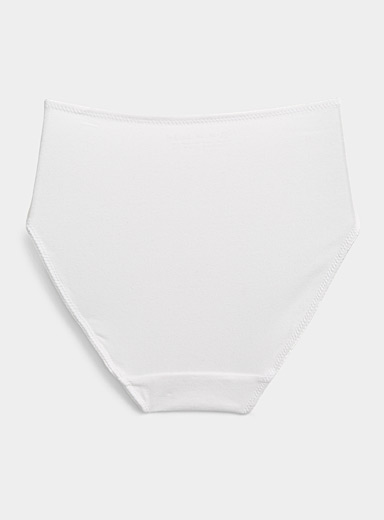 Lace-accent high-cut high-waist classic brief Cotton product image 3