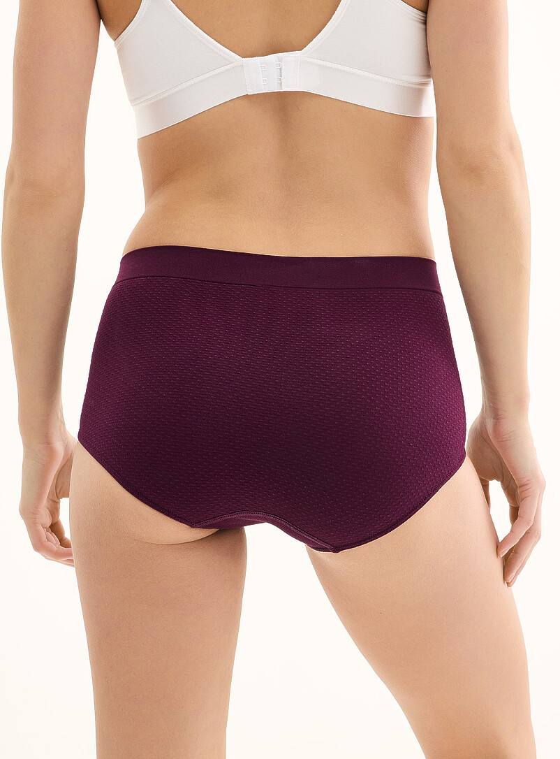 Textured high-waist classic hipster Nylon product image (primary)