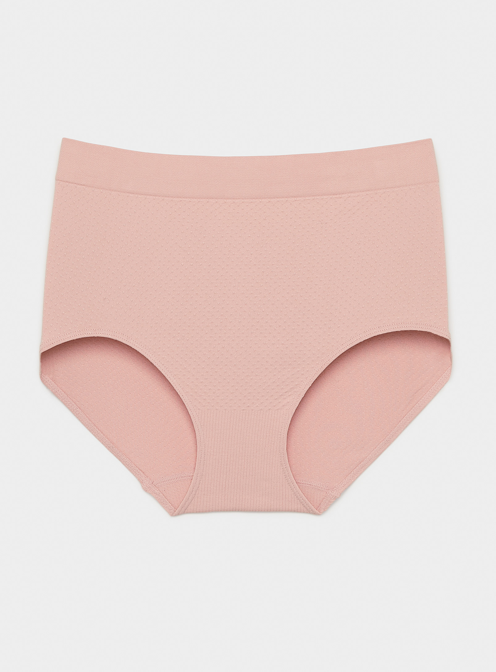Miiyu Textured High-rise Panty In Medium Pink