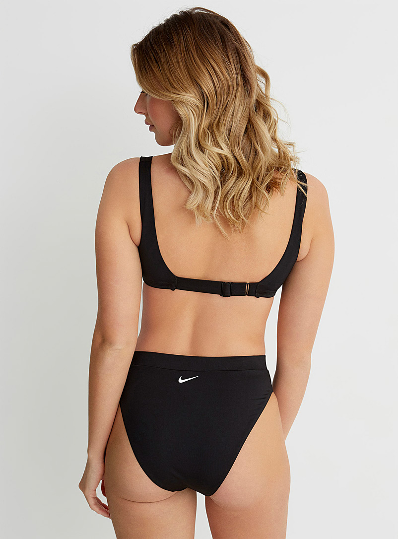 Nike Black Minimalist high-rise bikini bottom for women
