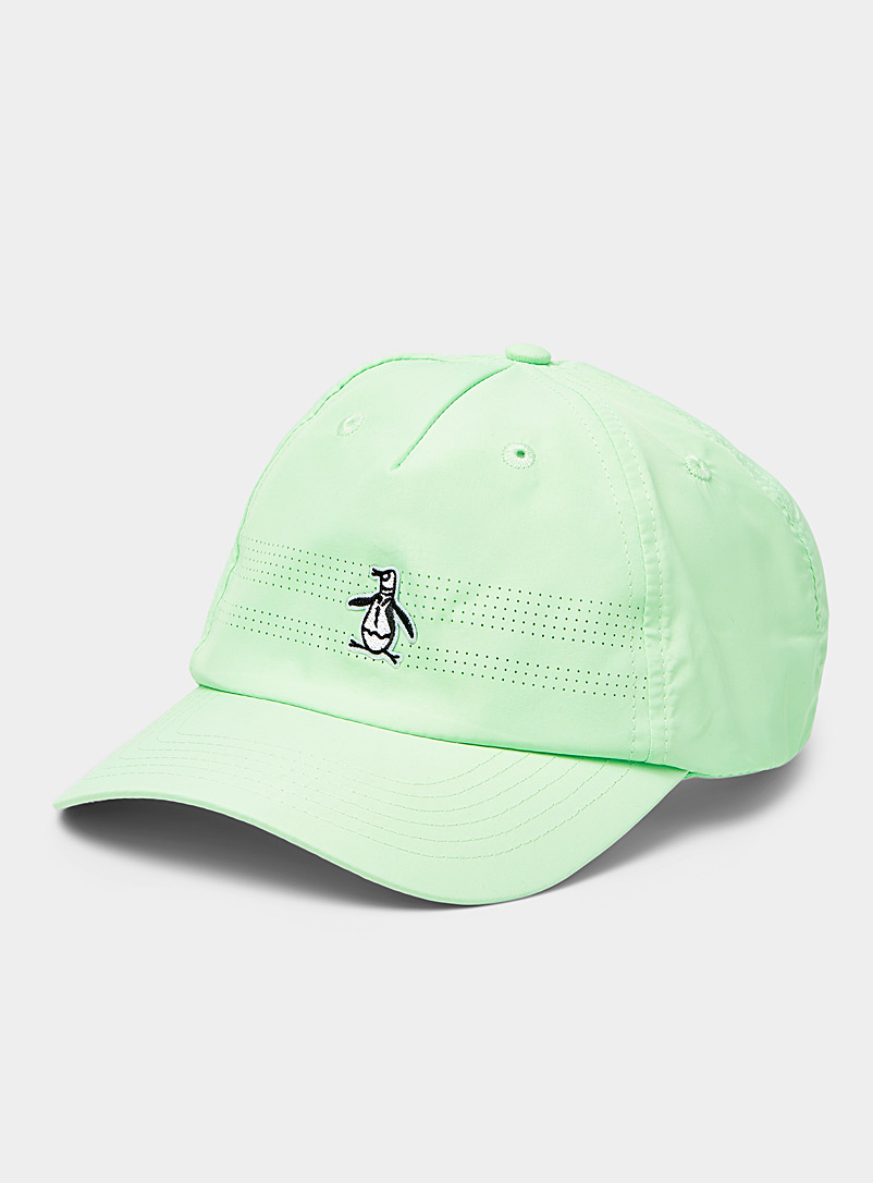 Penguin Kelly Green Perforated-logo lightweight cap for men