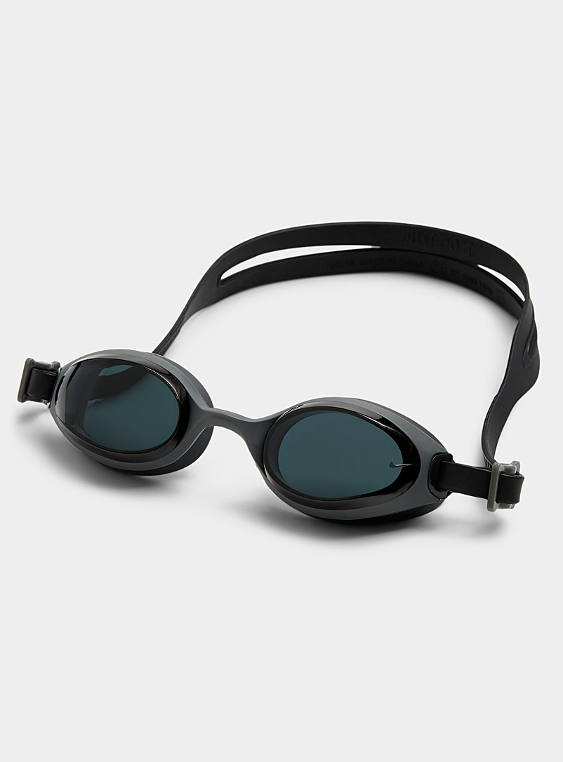 Nike Dark Grey Hyper Flow swim goggles Latex free for women