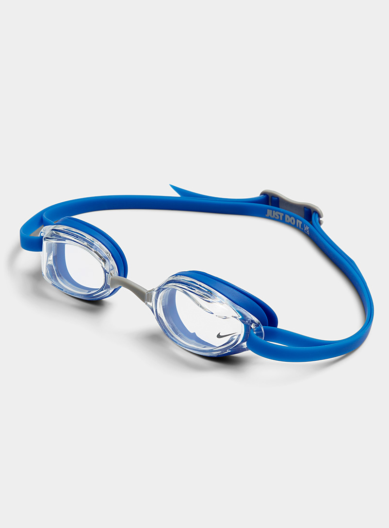Nike: Les lunettes de natation bleu cobalt Legacy Sans latex Assorti pour femme