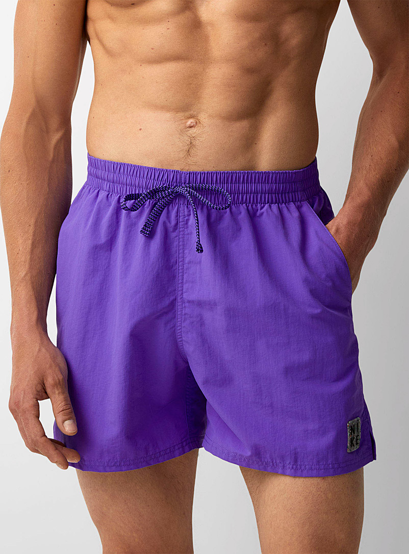Nike Mauve Crackled solid swim trunk for men
