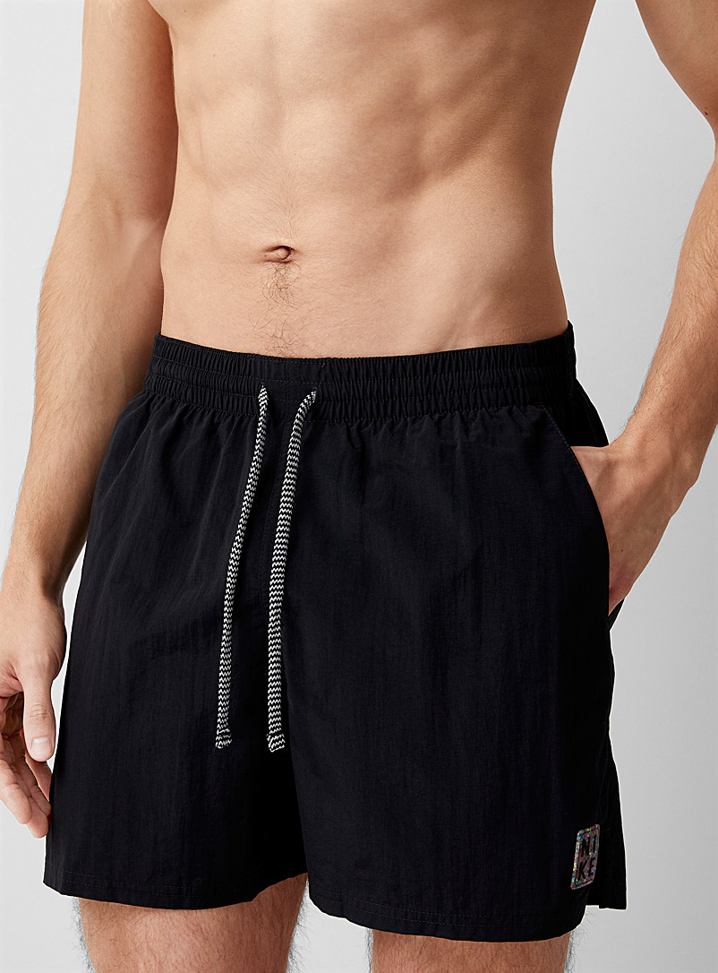 Nike Swim: Le maillot short uni toucher craquelé Noir pour homme
