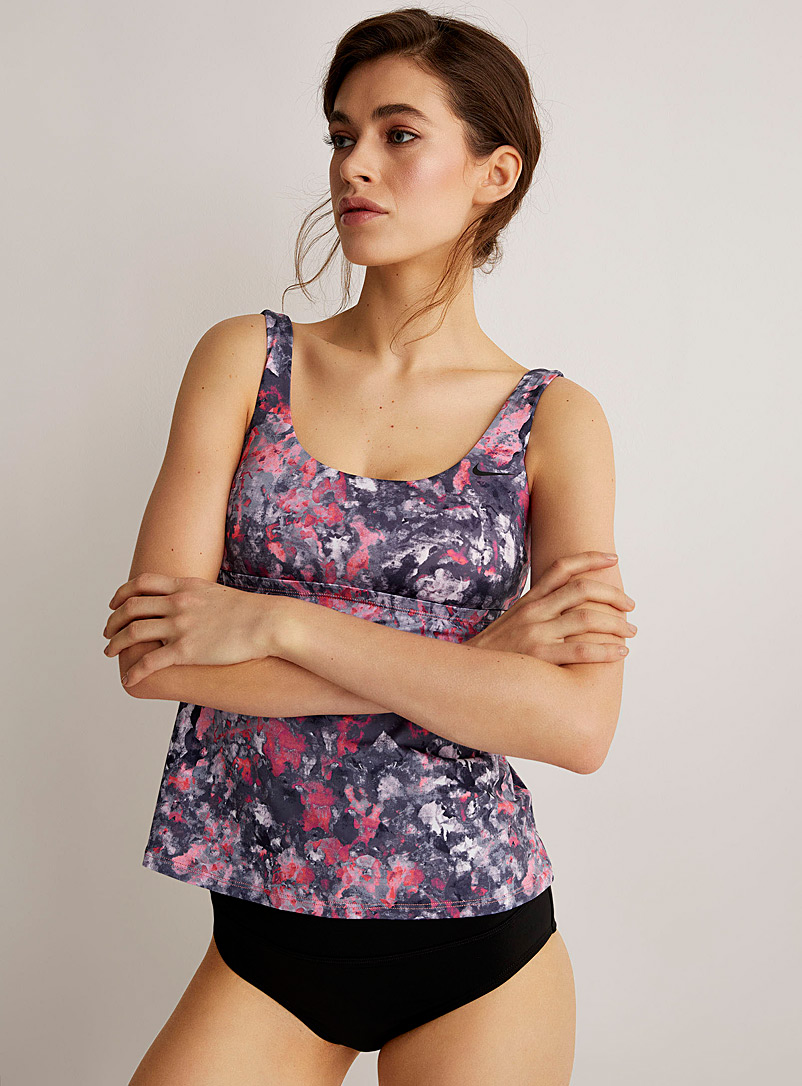 Nike Coral Printed athletic tankini for women