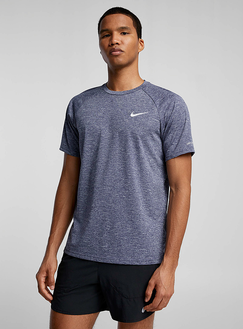 Nike Swim Navy/Midnight Blue Heathered rashguard T-shirt for men
