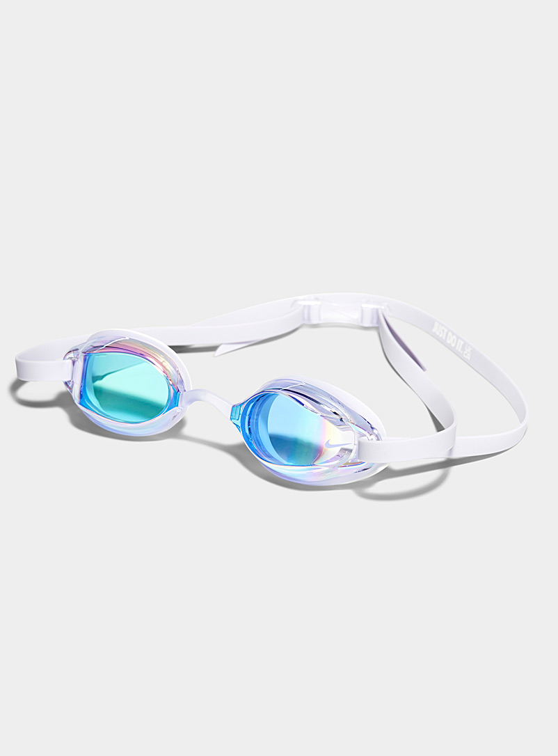Nike: Les lunettes de natation effet miroir Legacy Sans latex Lilas pour femme