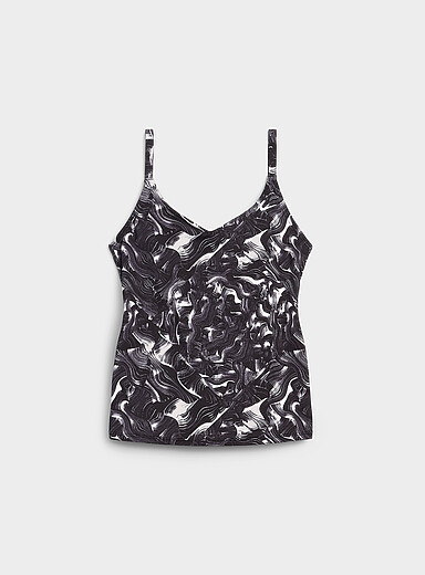 Le tankini imprim&eacute; col V