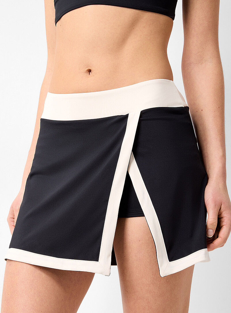 Nike Black Wide-trim swim skort for women