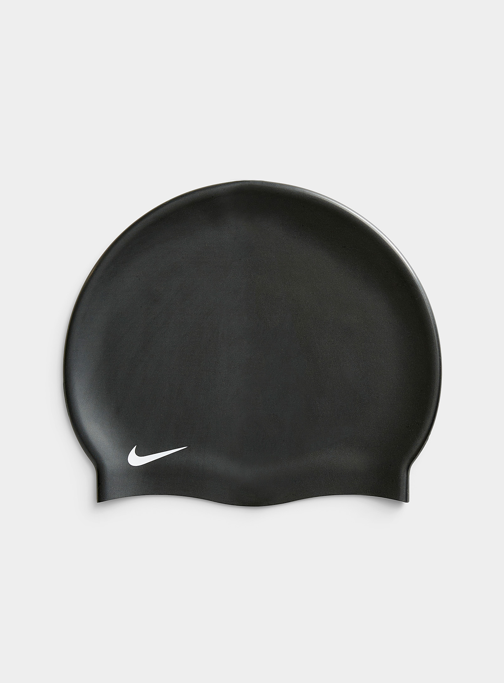 Nike Solid Silicone Swim Cap In Black