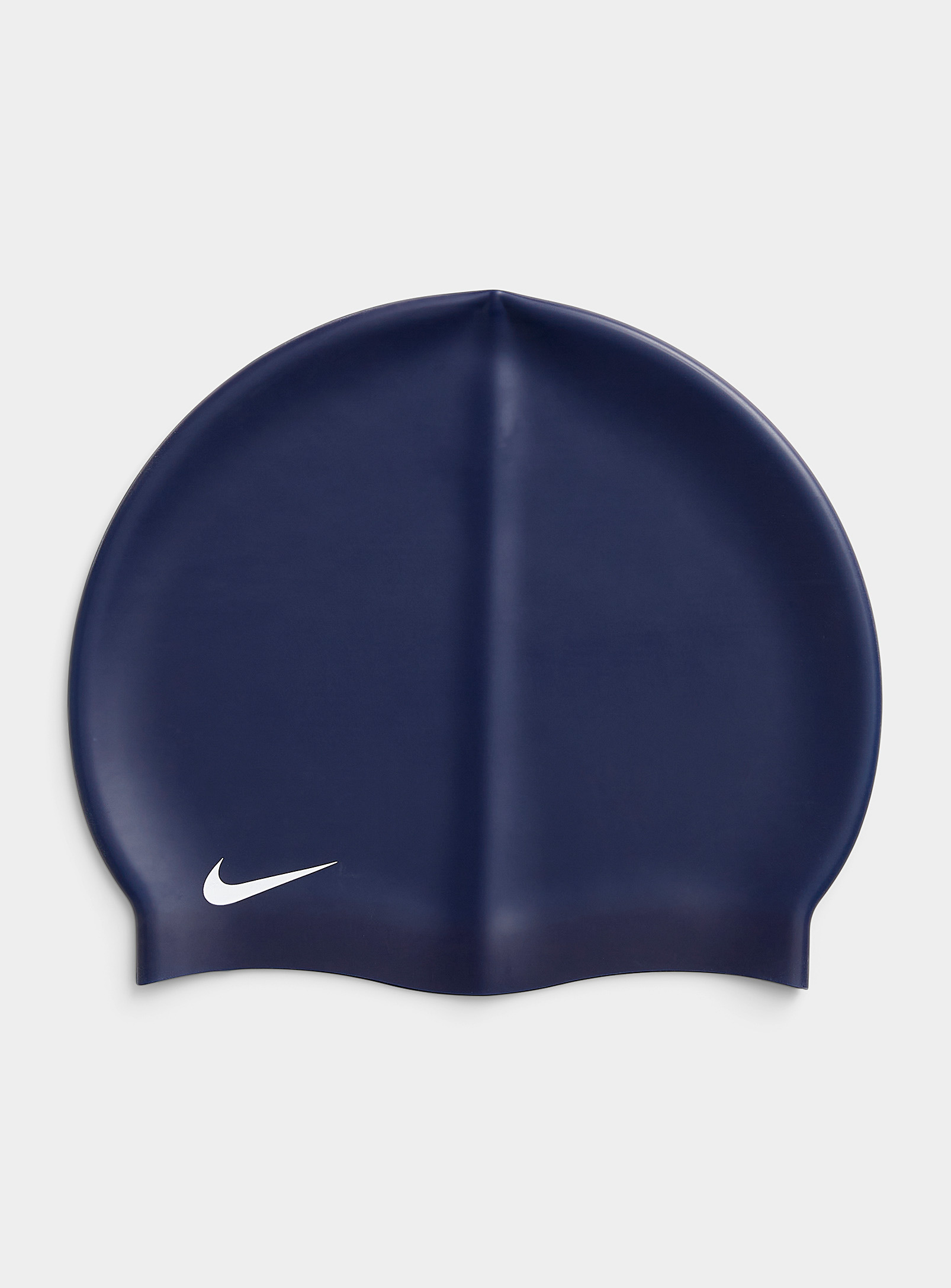 Nike Solid Silicone Swim Cap In Marine Blue