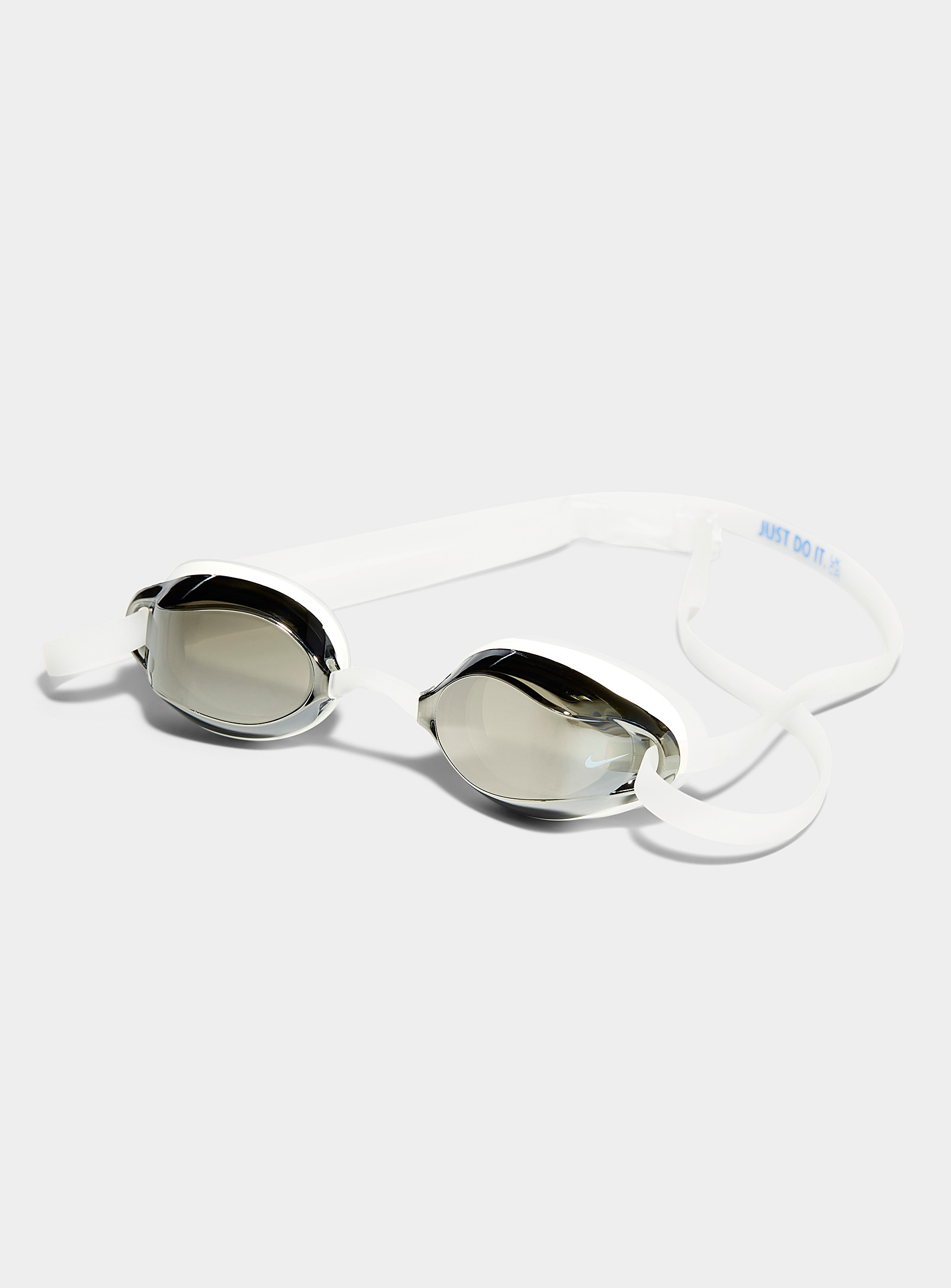 Nike Legacy Mirrored Swim Goggles Latex Free In White