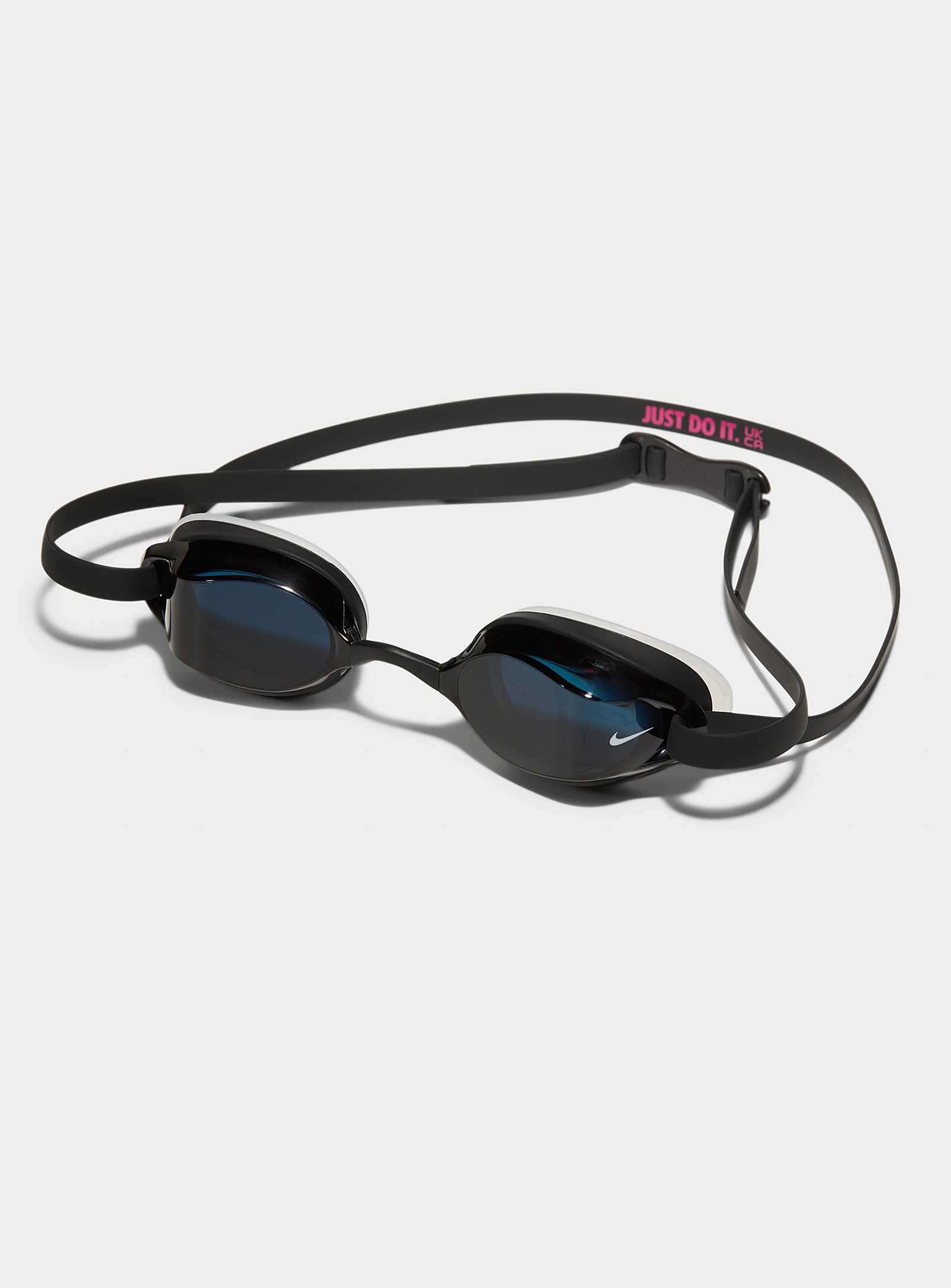 Nike Legacy Total Black Swim Goggles Latex Free In Blue
