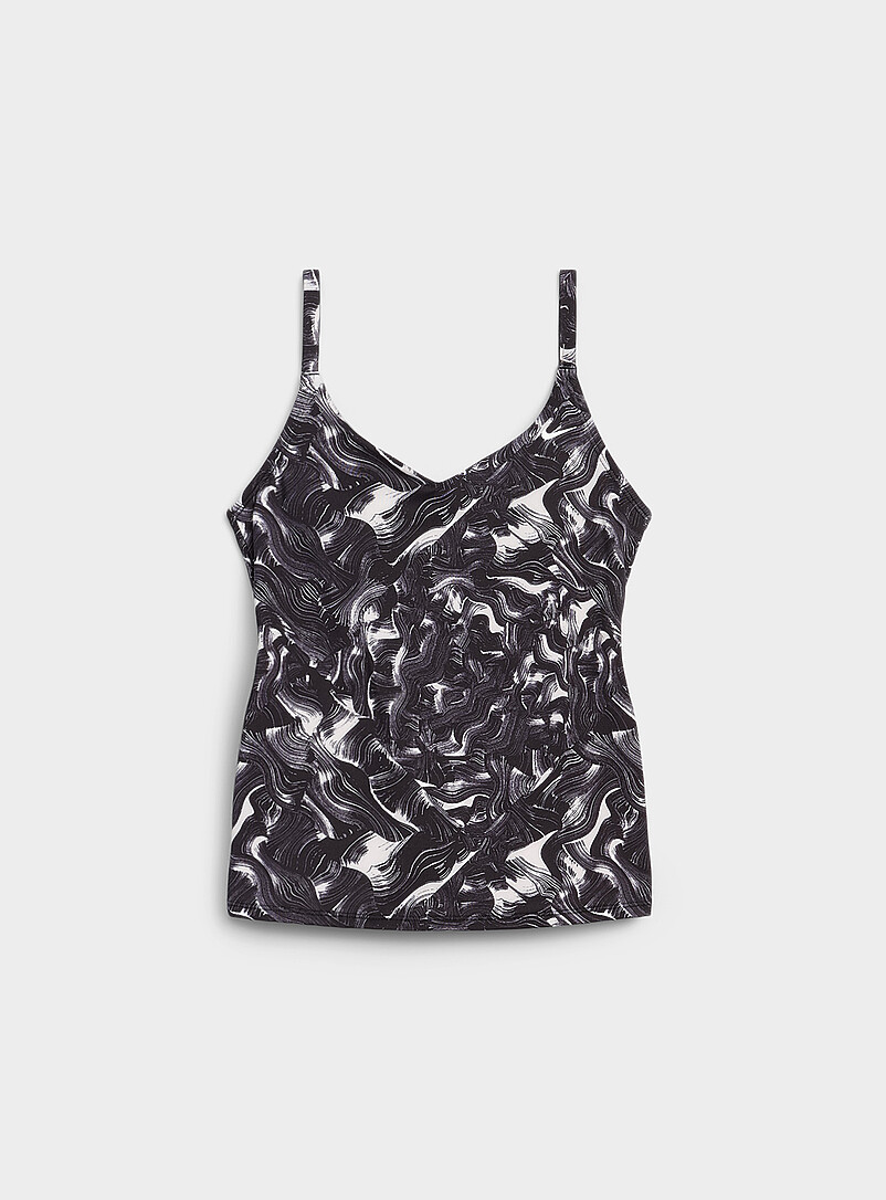 Printed V-Neck Tankini