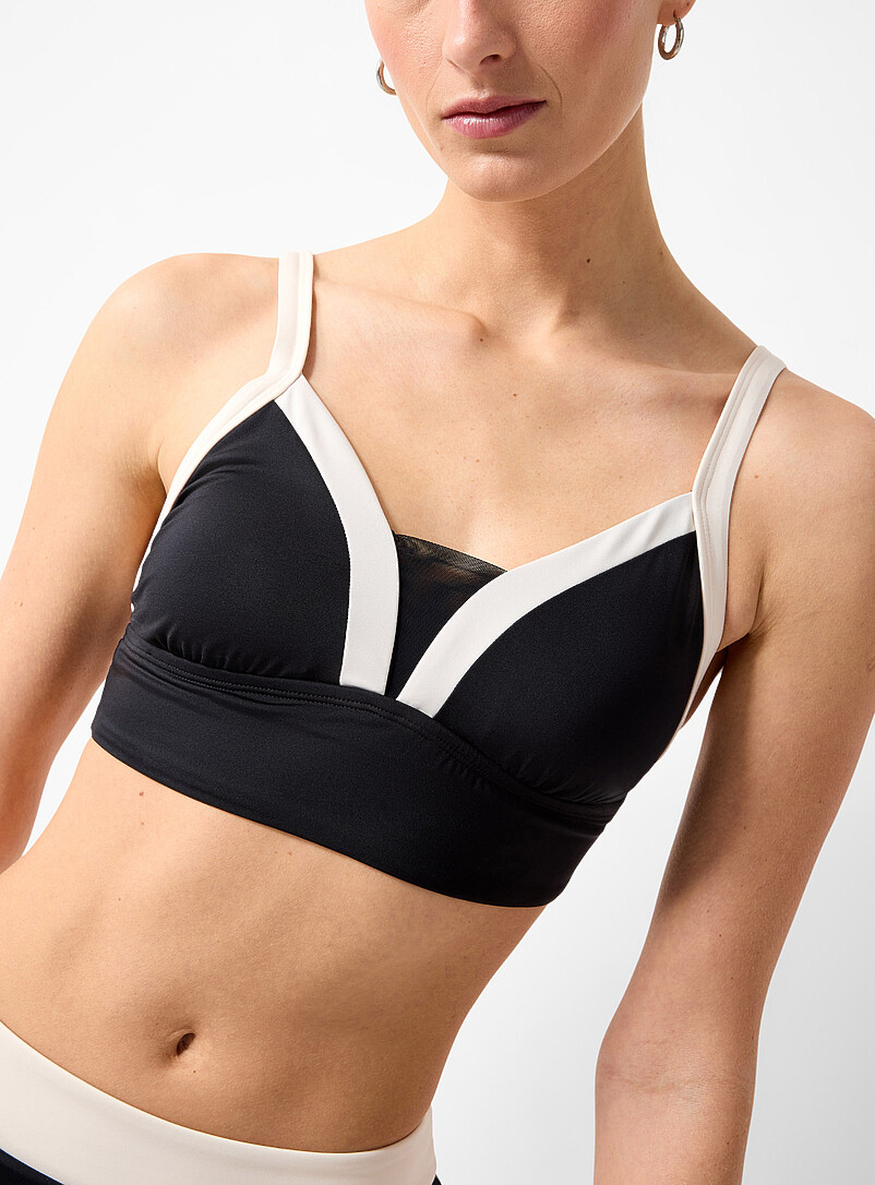 Wide-trim mesh V-neck bralette product image 2