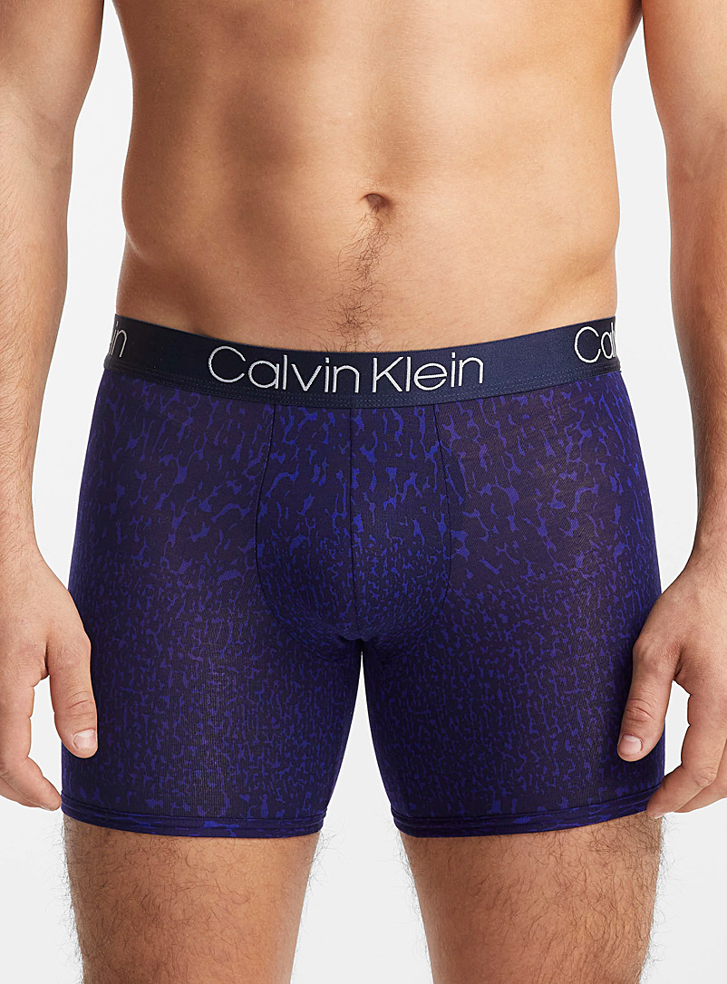 Calvin Klein Patterned Blue Ultra soft modal boxer brief for men