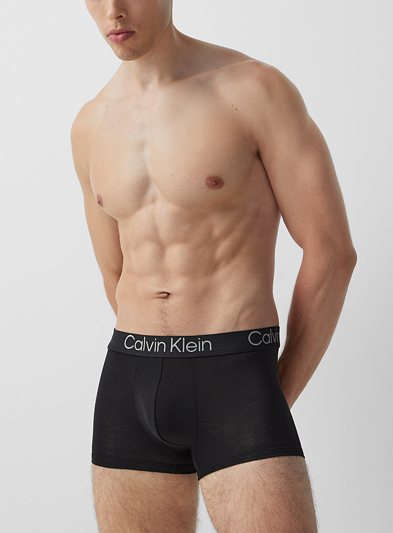 Calvin Klein Black Solid modal trunk for men