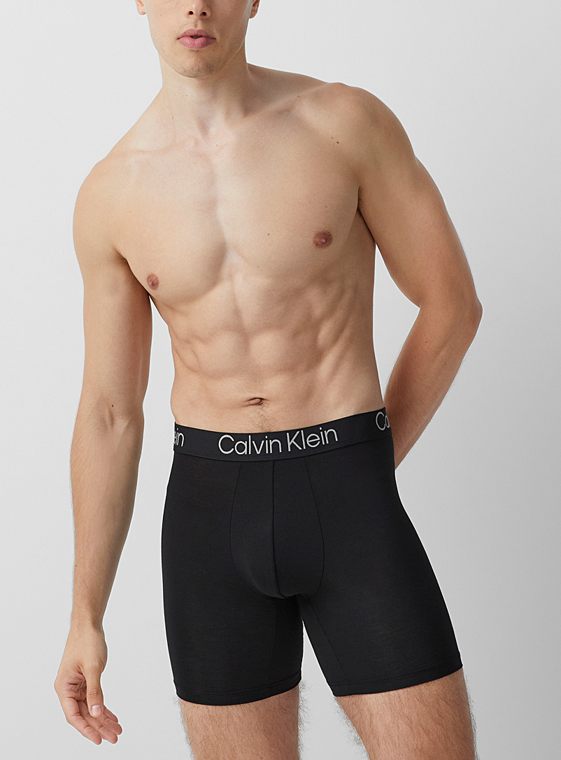 Calvin Klein Black Solid modal boxer brief for men