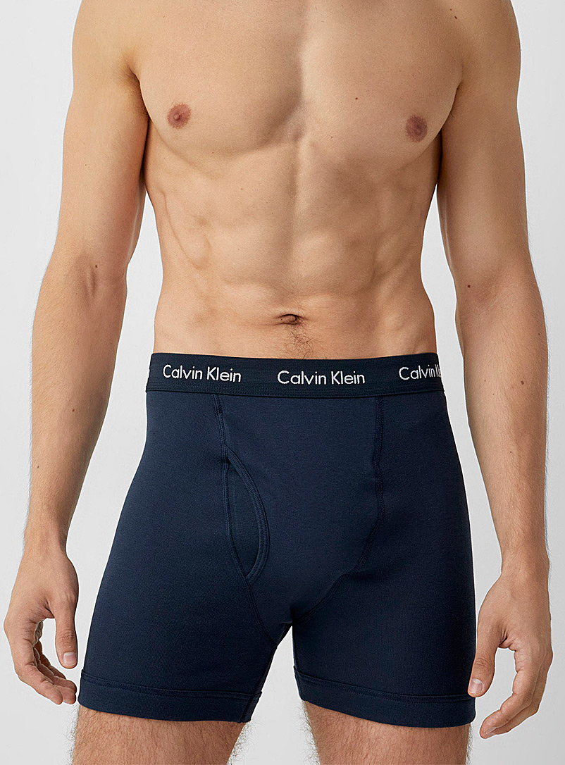 Calvin Klein Navy blue Solid logo boxer brief for men