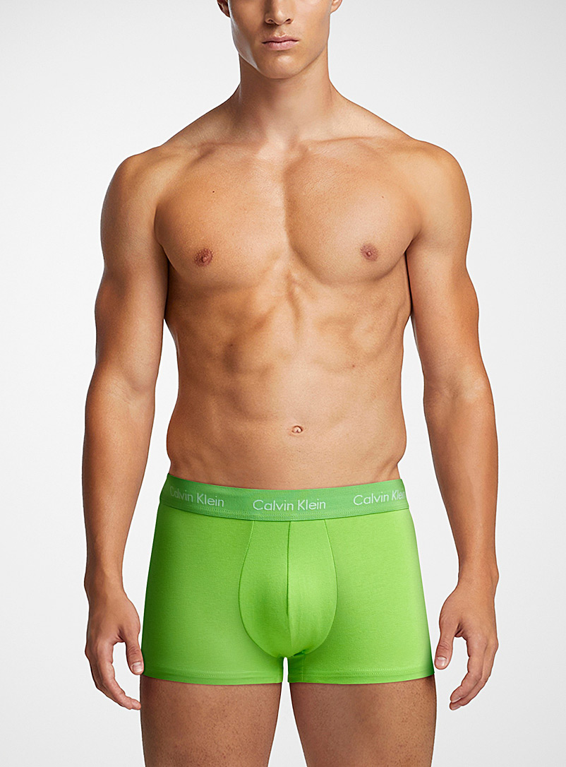 Calvin Klein: Le boxeur court couleur pop Vert pour homme