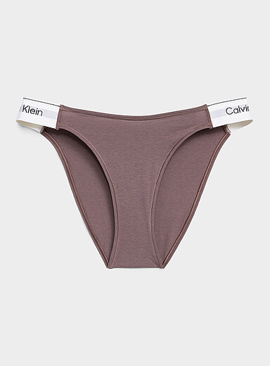 Calvin Klein: Le bikini &eacute;chancr&eacute; Icon Coton et modal Brun pour femme