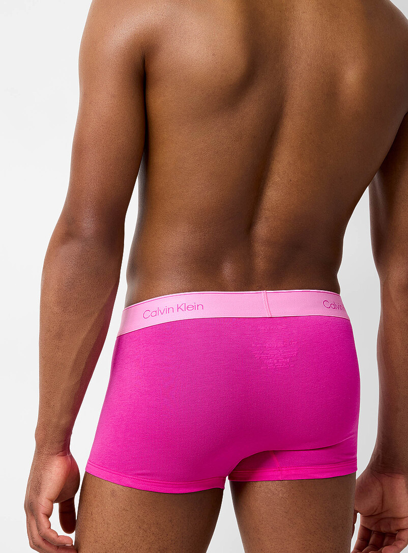 Calvin Klein Blue 3" colourful trunk Cotton for men