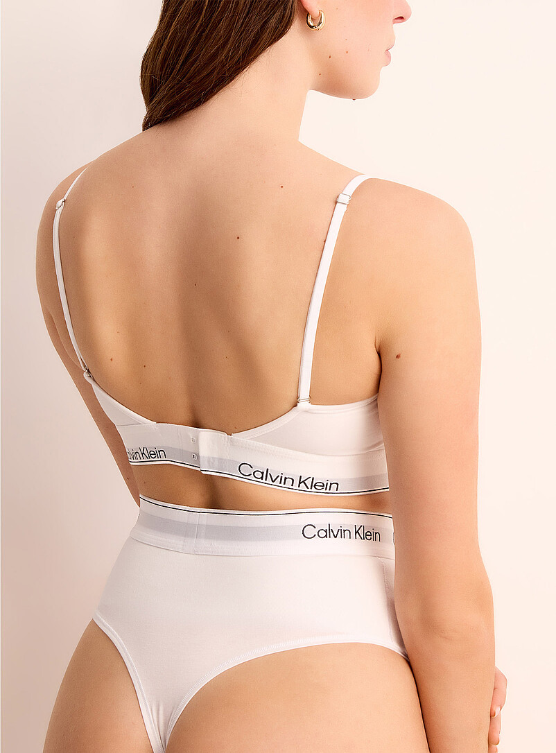 Calvin Klein: Le tanga de maintien taille haute Icon Coton et modal Noir pour femme
