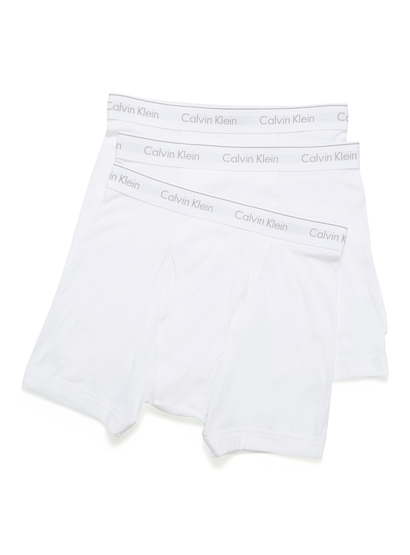 Calvin Klein: Les boxeurs longs classiques Emballage de 3 Blanc pour homme