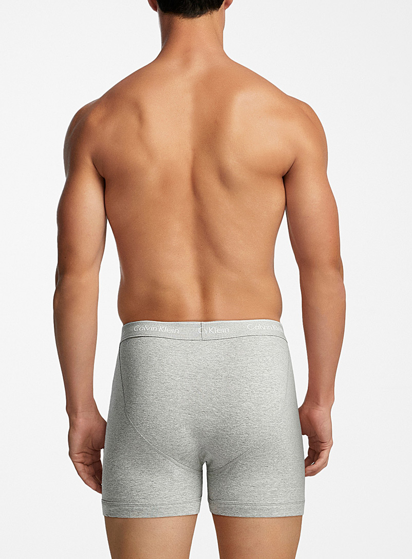 Calvin Klein: Les boxeurs longs unis 5 po Cotton Classic Emballage de 3 Noir pour homme