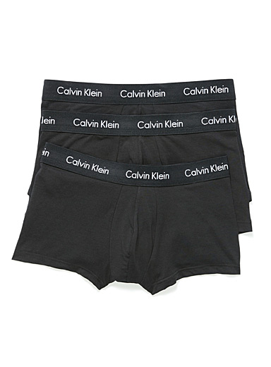 Calvin Klein Black Classic stretch cotton trunks 3-pack for men